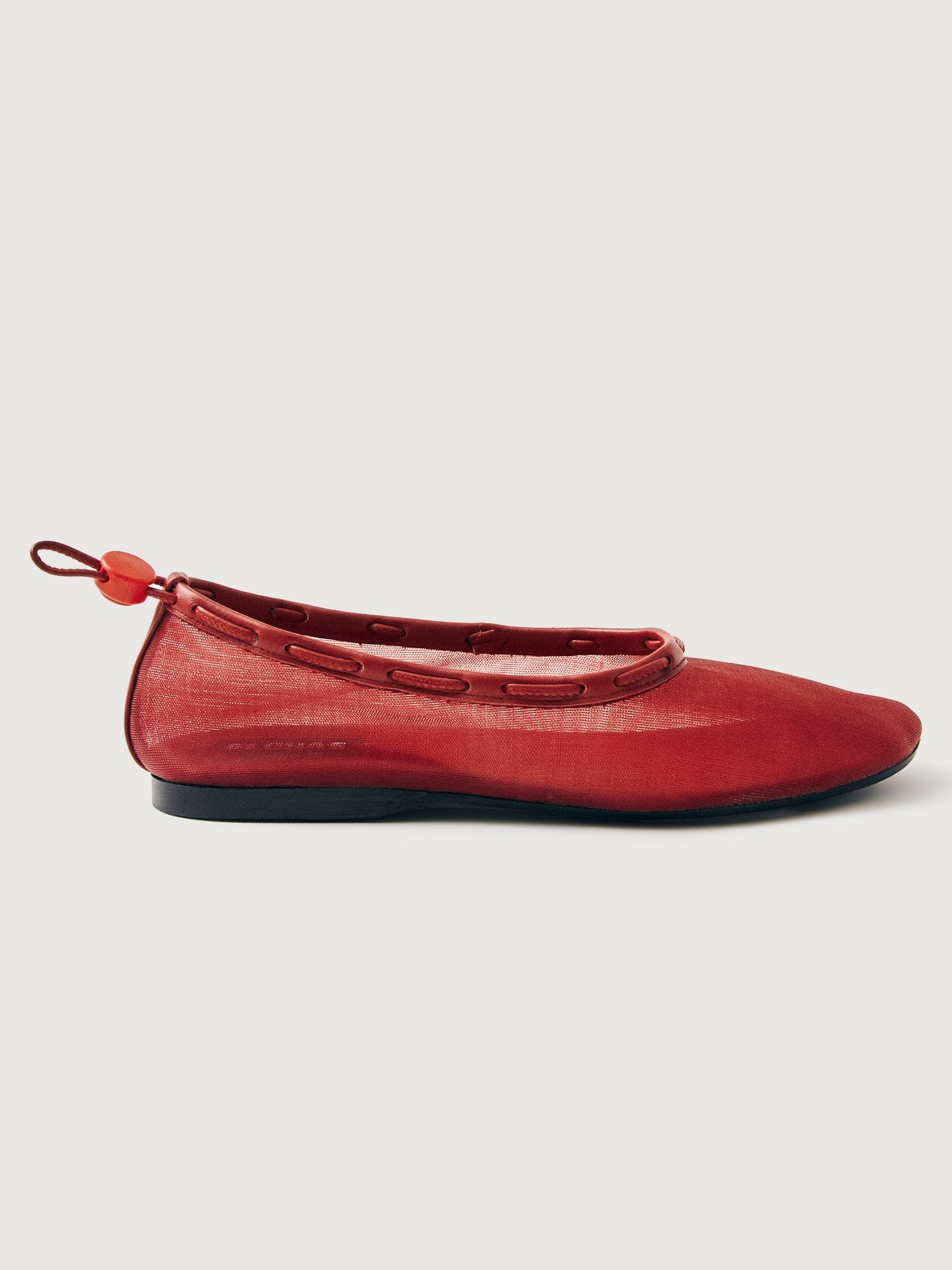 Alohas | Gill Mesh Ballet | Red Mesh Leather