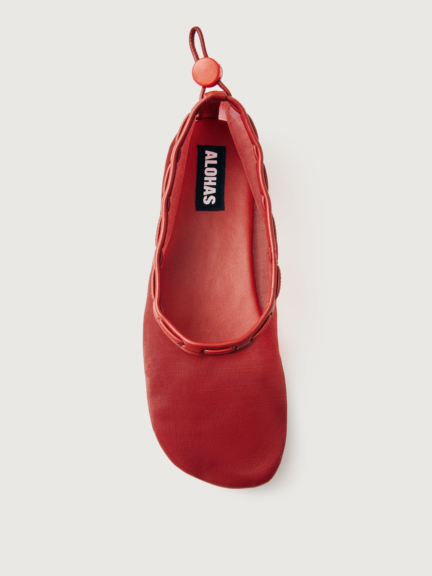 Alohas | Gill Mesh Ballet | Red Mesh Leather