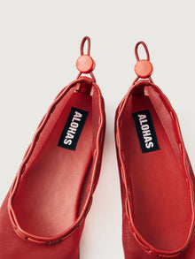 Alohas | Gill Mesh Ballet | Red Mesh Leather