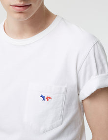 Mens | Tricolor Fox Patch Tee-Shirt | White