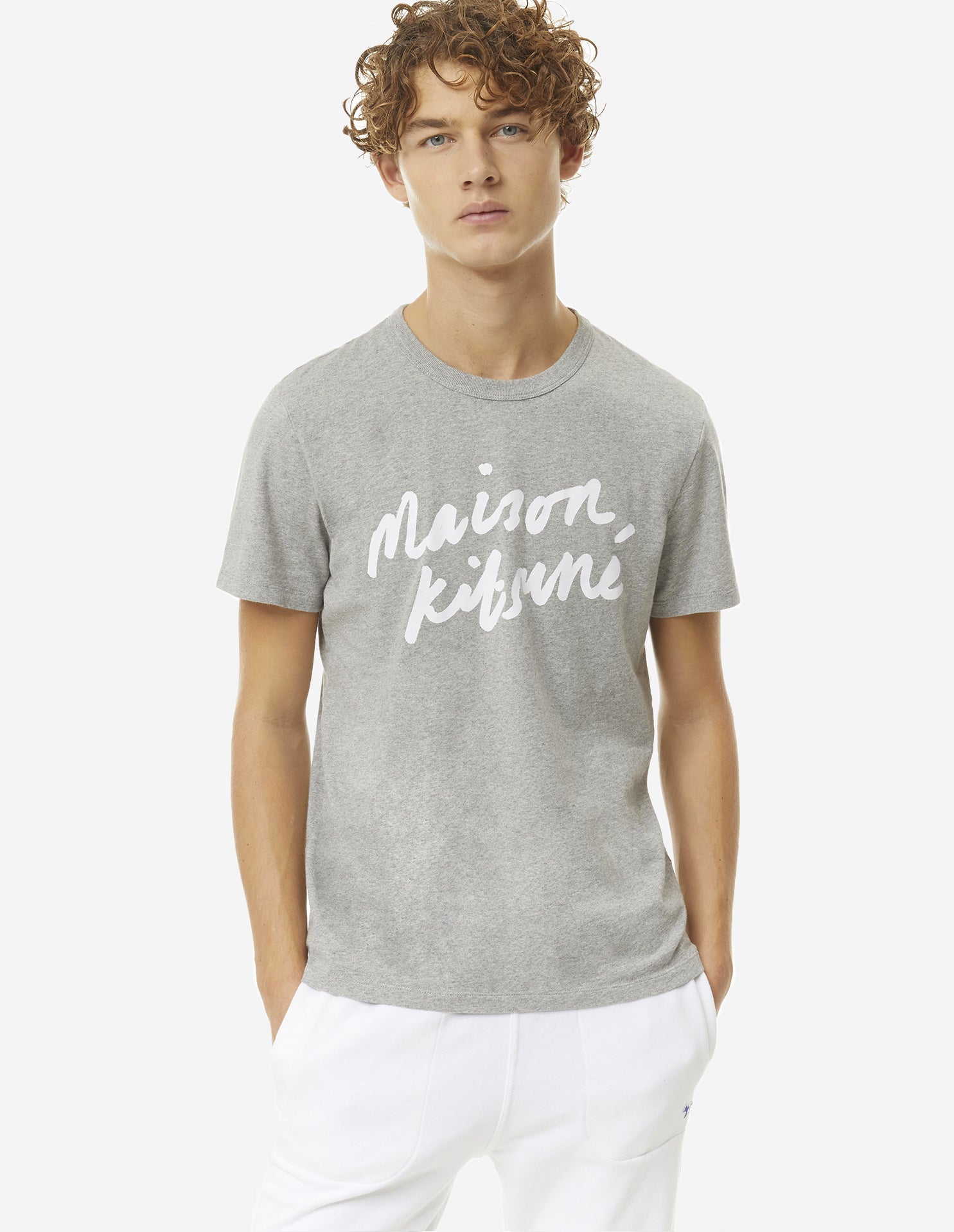 Mens | Handwriting Classic Tee-Shirt | Grey Melange