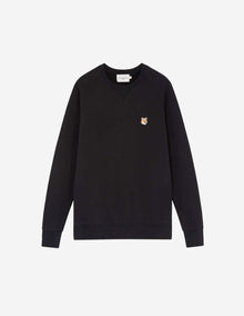 Mens | Iconic Fox Head Patch Classic Cotton Fleece Sweatshirt | Black