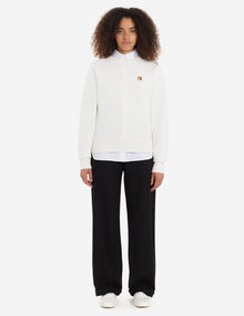 Mens | Iconic Fox Head Patch Classic Cotton Fleece Sweatshirt | Ecru