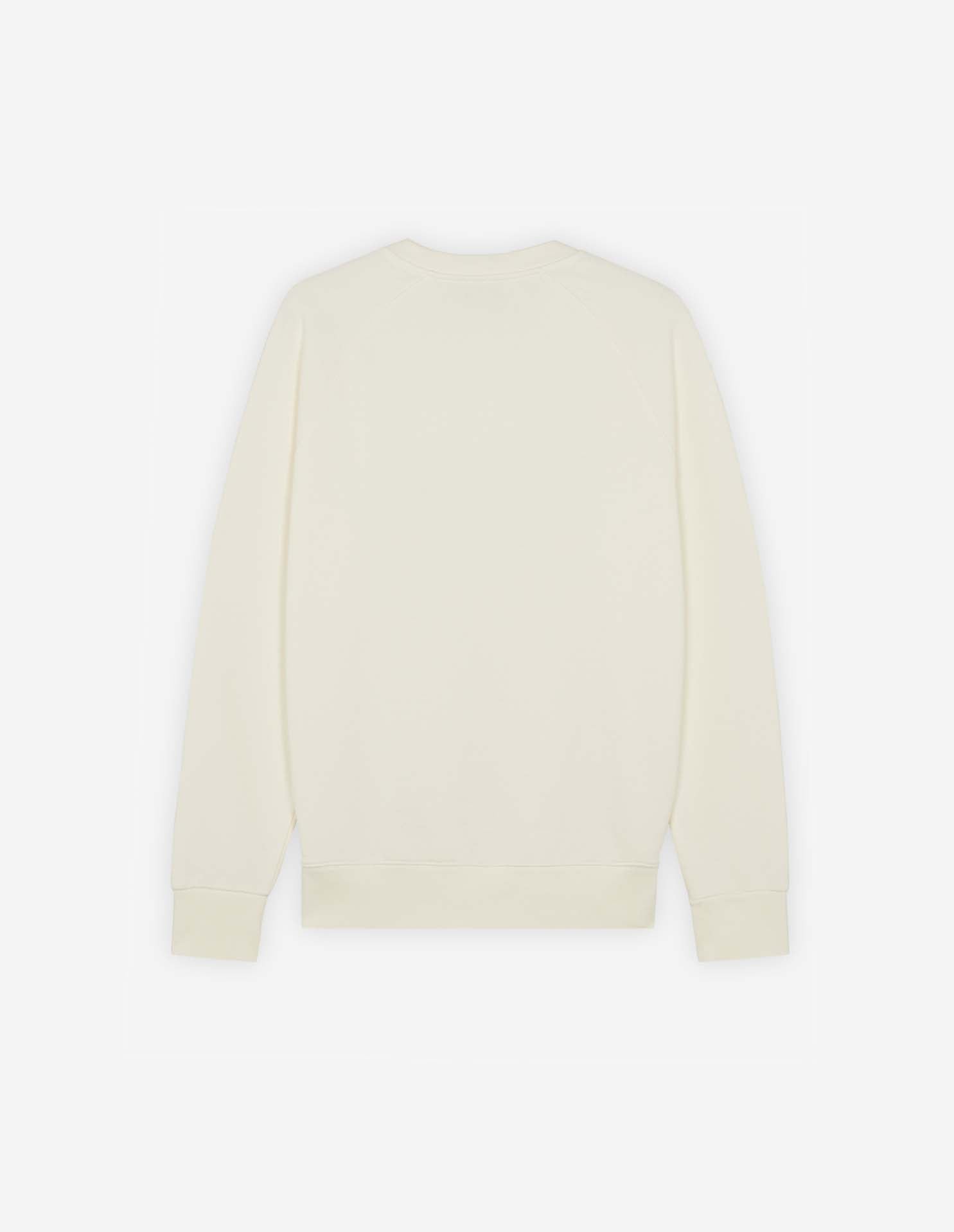 Mens | Iconic Fox Head Patch Classic Cotton Fleece Sweatshirt | Ecru