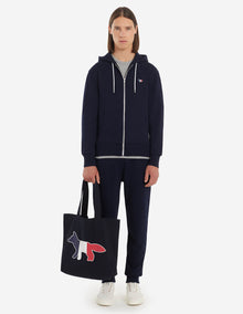 Mens | Tricolor Fox Patch Zip Hoodie | Navy