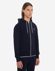 Mens | Tricolor Fox Patch Zip Hoodie | Navy