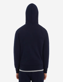 Mens | Tricolor Fox Patch Zip Hoodie | Navy