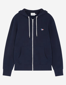Mens | Tricolor Fox Patch Zip Hoodie | Navy