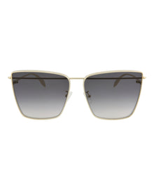 Alexander McQueen Cat Eye Metal Sunglasses | Gold