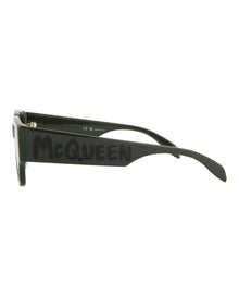 Alexander McQueen Square/Rectangle Acetate Sunglasses | Green