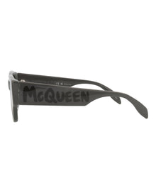 Alexander McQueen | Men | Square Recycled Acetate Sunglasses | Grey