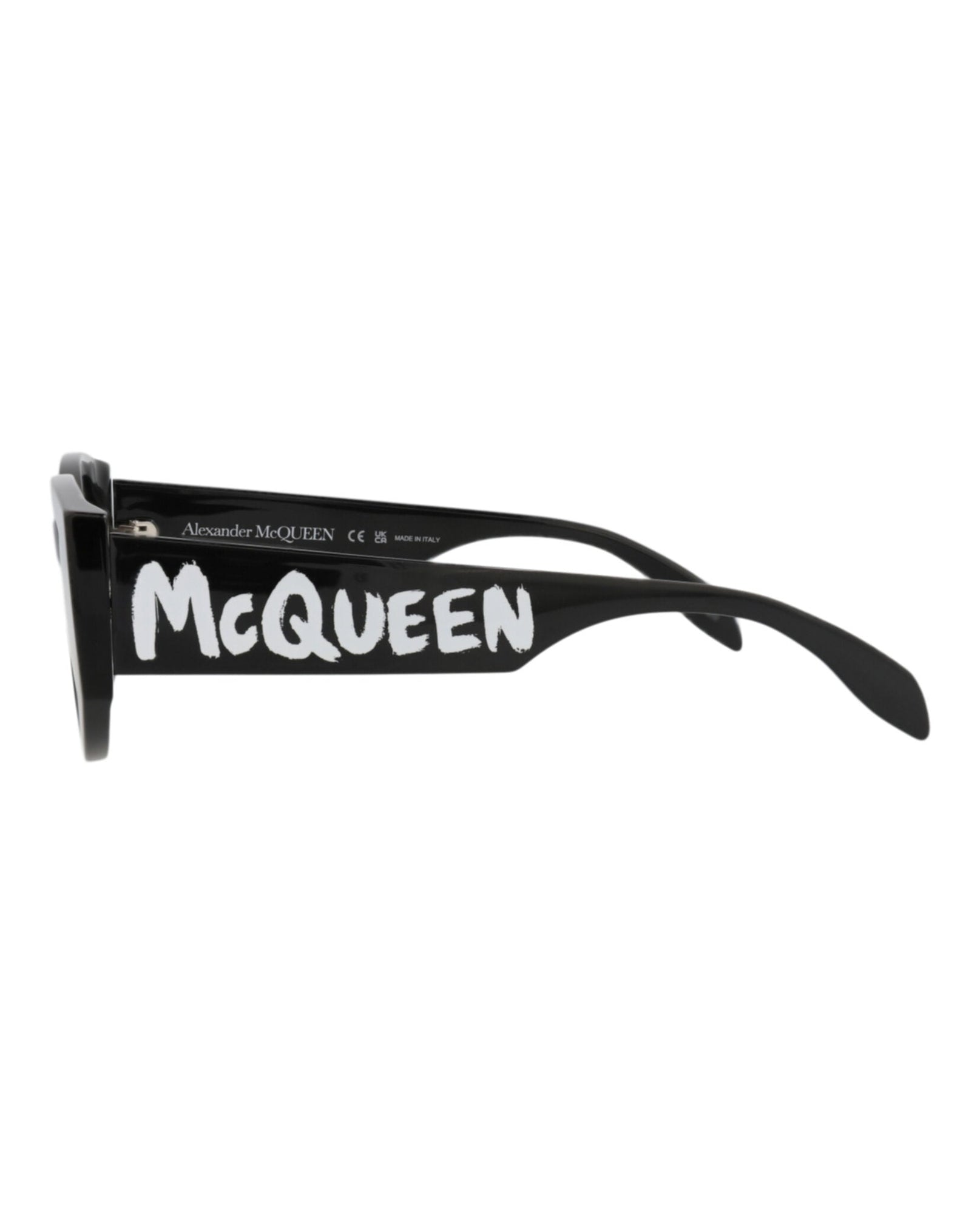 Alexander McQueen | Women | Round Acetate Sunglasses | Black