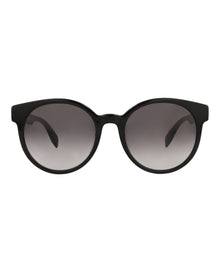 Alexander McQueen | Women | Round Acetate Sunglasses | Black
