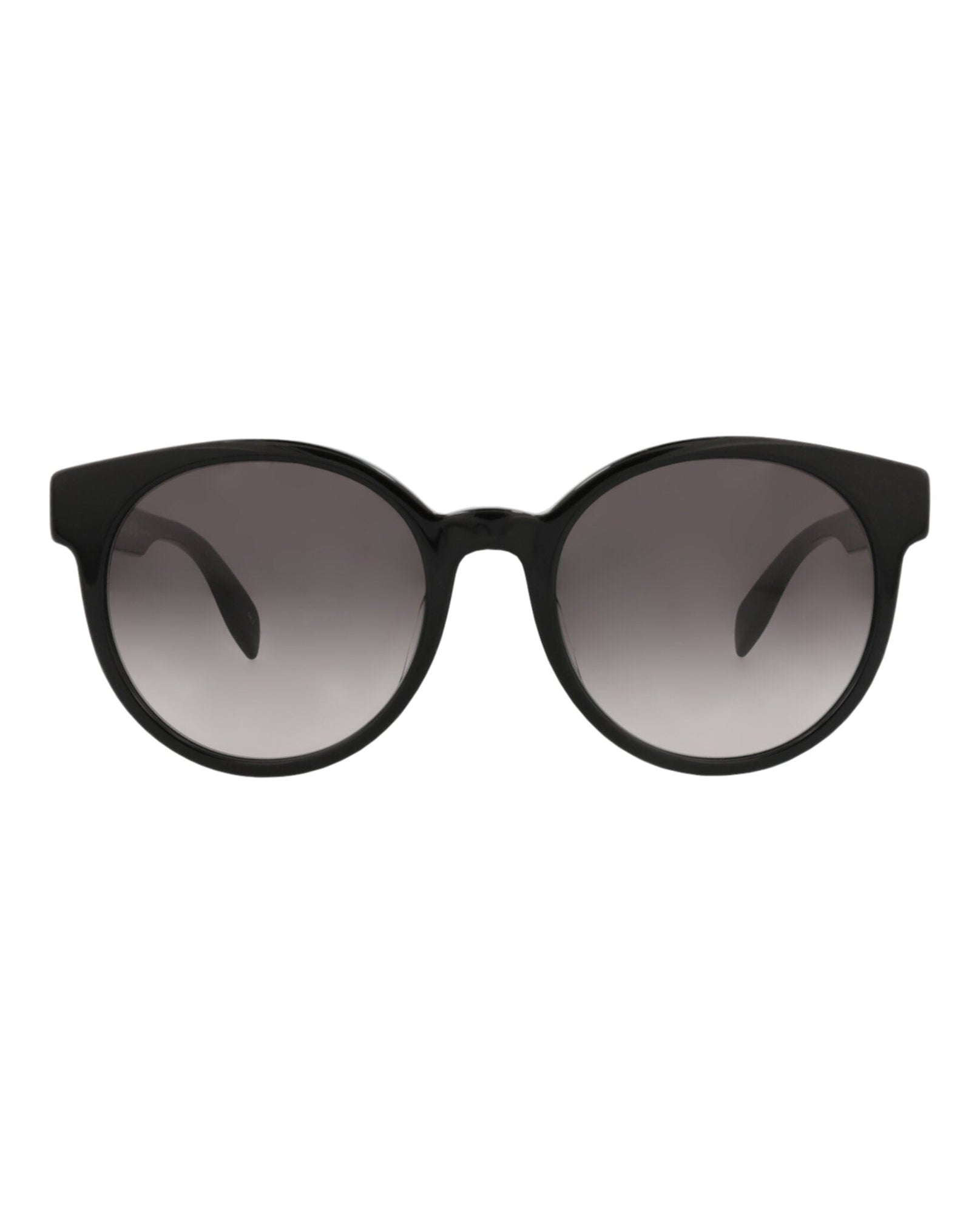 Alexander McQueen | Women | Round Acetate Sunglasses | Black