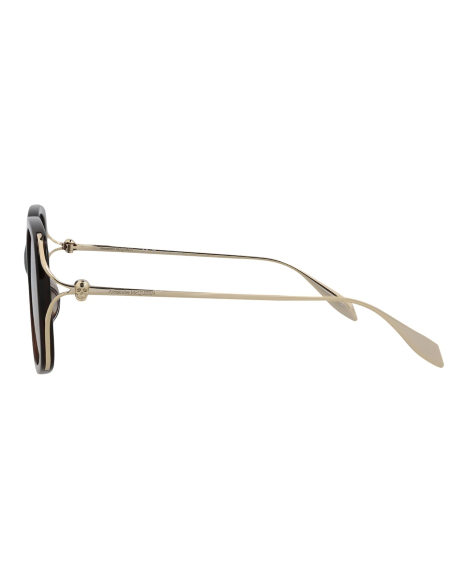 Alexander McQueen Square Acetate Sunglasses | Brown