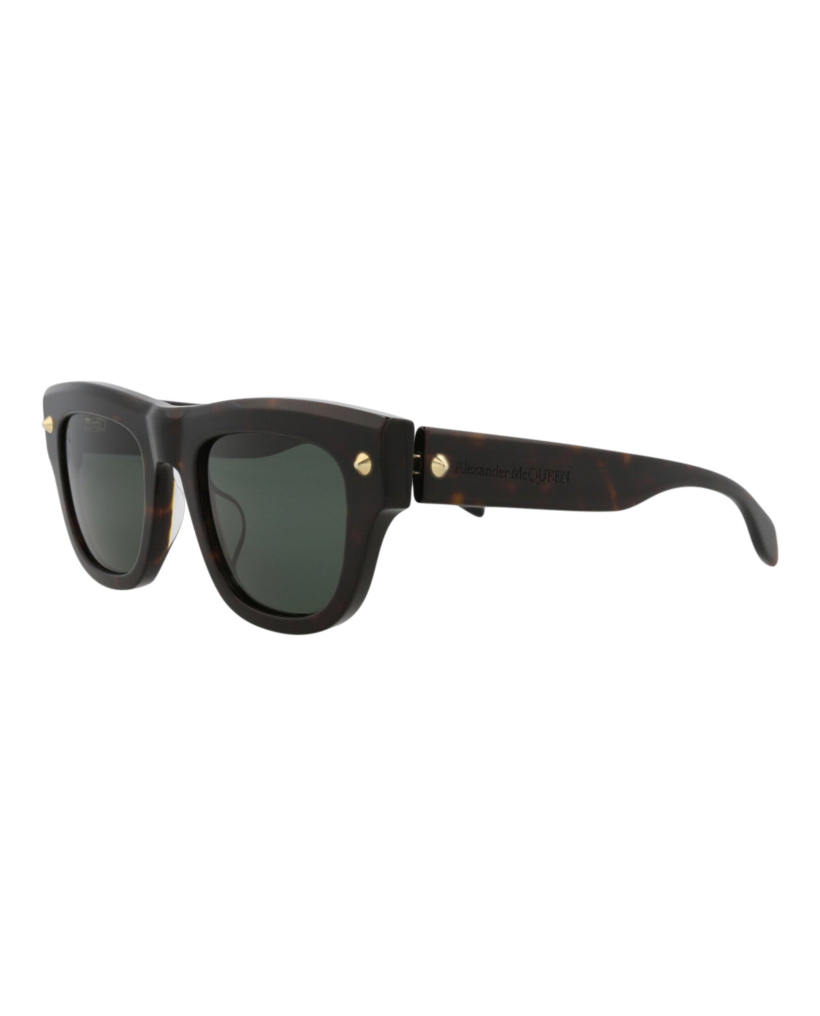 Alexander McQueen | Men | Square Recycled Acetate Sunglasses | Havana