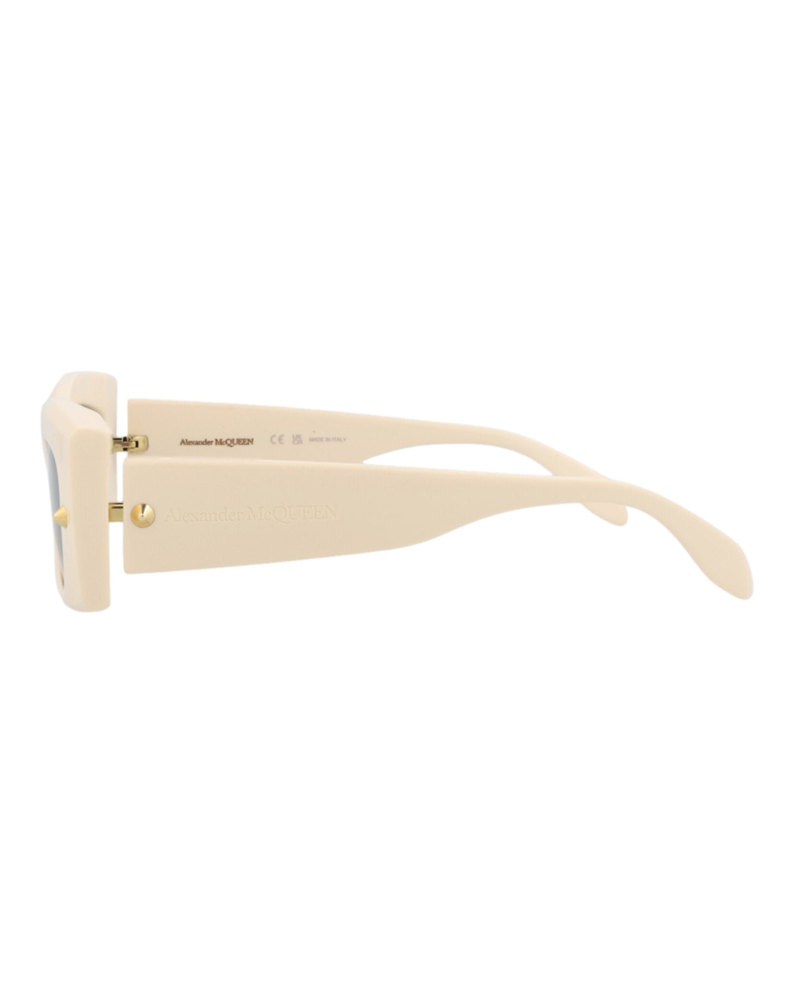 Alexander McQueen | Unisex | Square Recycled Acetate Sunglasses | Ivory