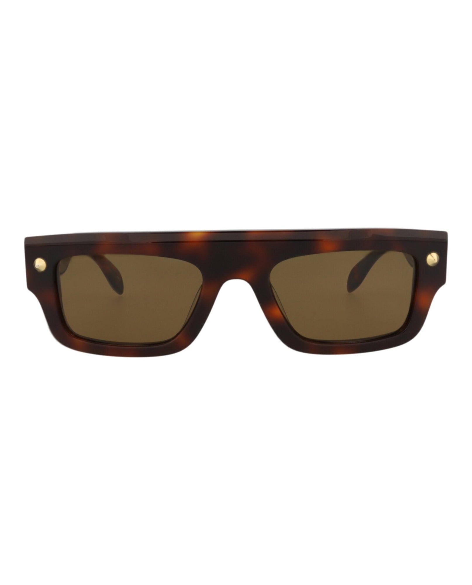 Alexander McQueen | Unisex | Square Recycled Acetate Sunglasses | Havana