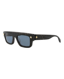 Alexander McQueen | Unisex | Square Recycled Acetate Sunglasses | Havana