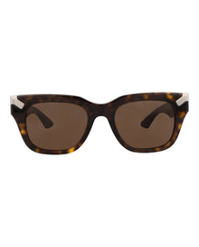 Alexander McQueen | Men | Square Recycled Acetate Sunglasses | Havana