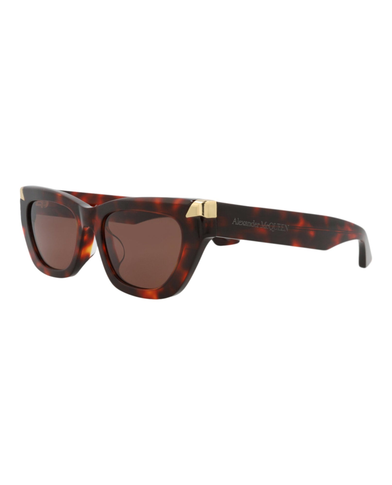 Alexander McQueen | Women | Cat Eye Recycled Acetate Sunglasses | Havana