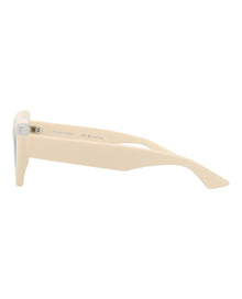 Alexander McQueen | Women | Cat Eye Recycled Acetate Sunglasses | Ivory
