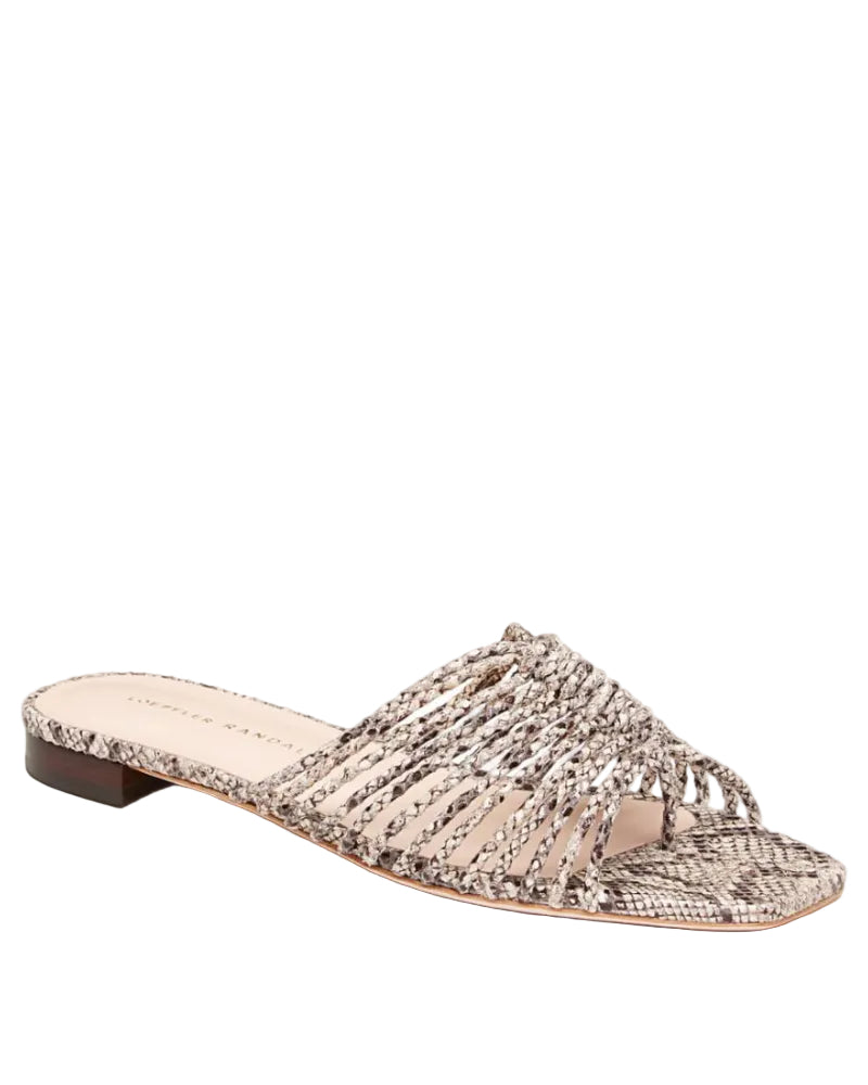 Amana Strappy Flat Sandal | Natural