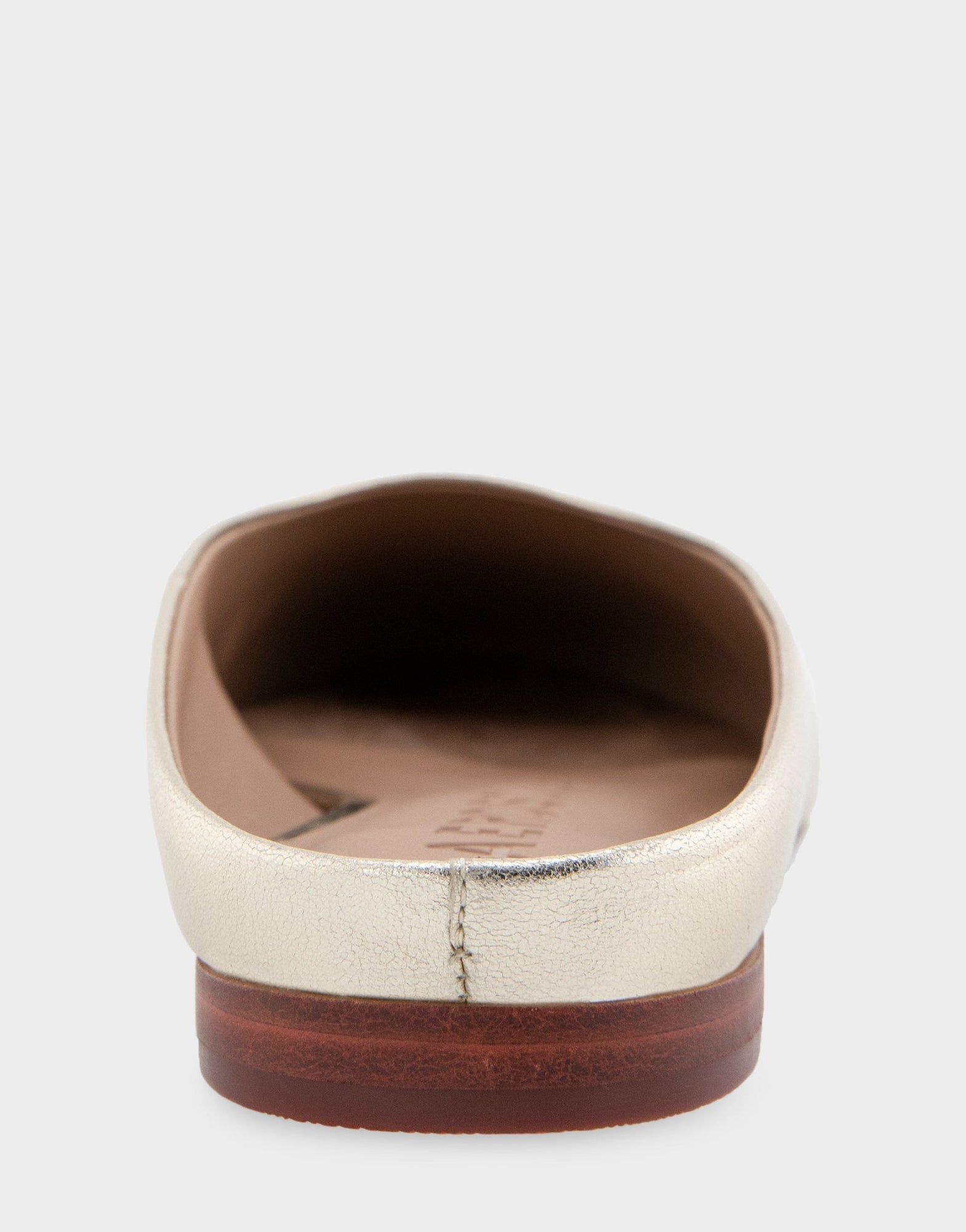 Amara Slides | Gold Metallic Leather