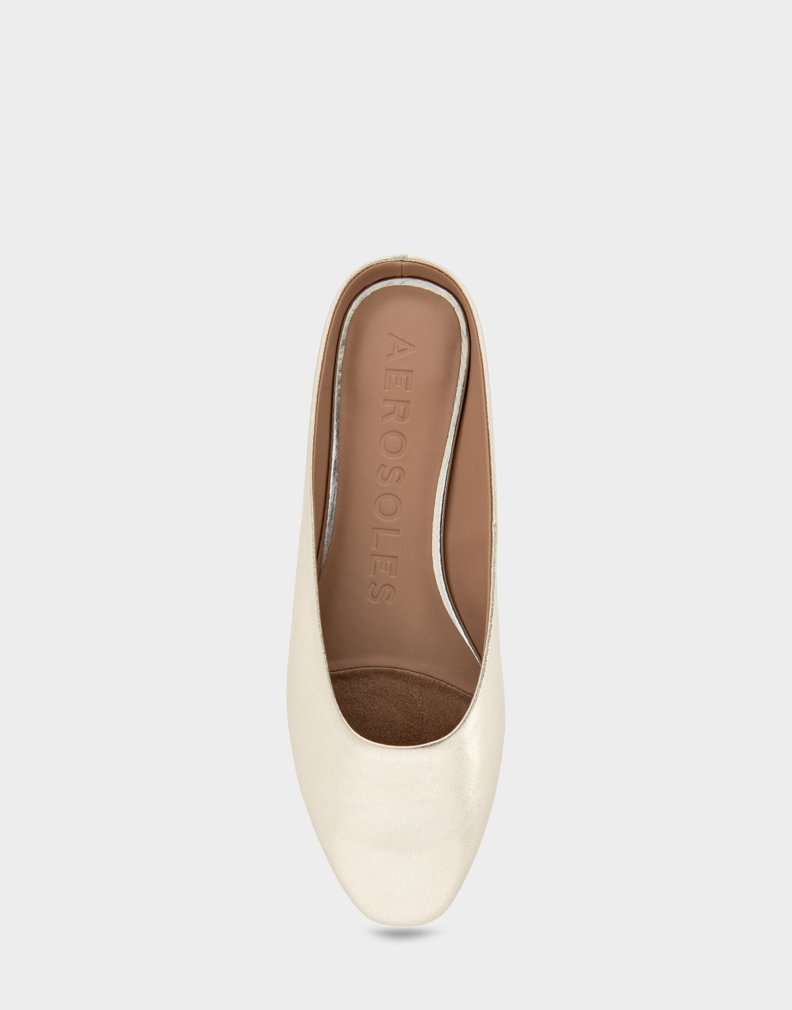 Amara Slides | Gold Metallic Leather
