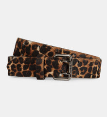 Print Leather Belt | Women | Leopard