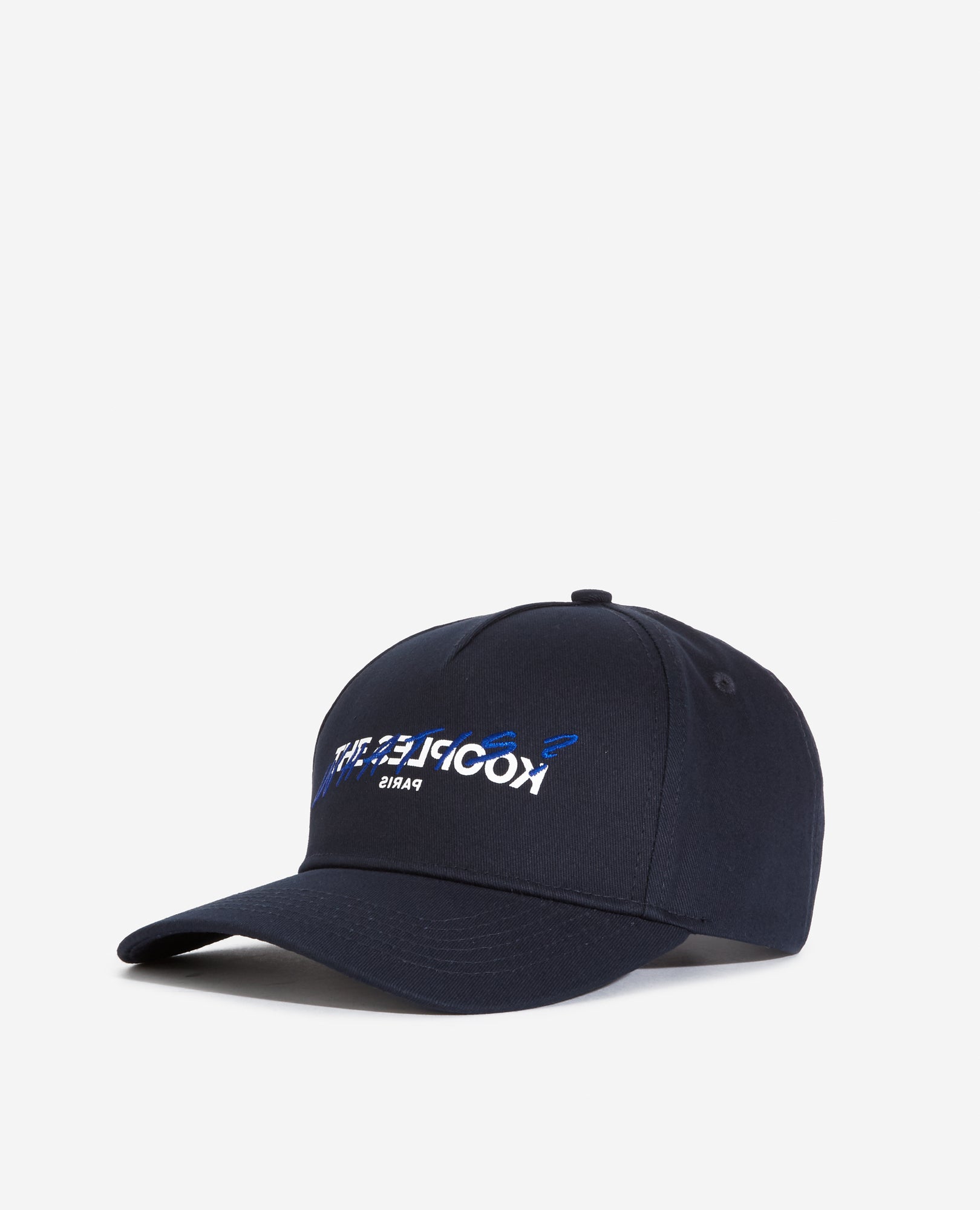 Cotton Cap With Embroidered "What Is" | Women | Navy Blue