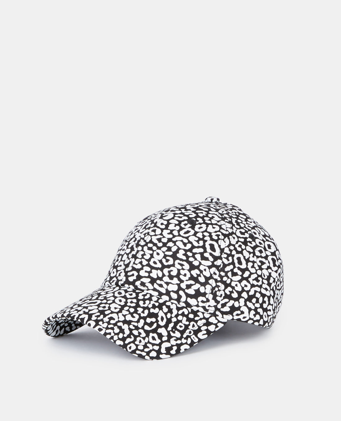 Leopard Print Cap | Women | Black x White