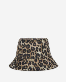 Reversible Bucket Hat With Lining | Women | Black x Leopard