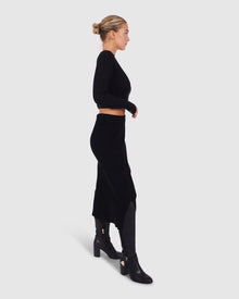 Women | All My Life Knit Midi Skirt | Black