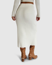 Women | All My Life Knit Midi Skirt | Cream