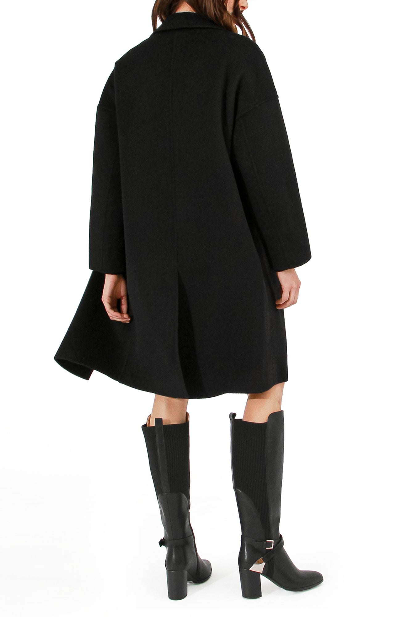 Women | Amnesia Wool Blend Oversized Coat | Black