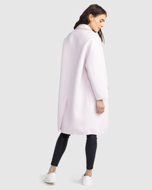 Women | Amnesia Wool Blend Oversized Coat | Pale Pink