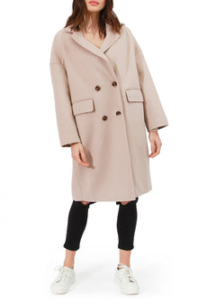 Women | Amnesia Wool Blend Oversized Coat | Sand