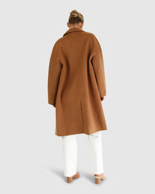 Women | Amnesia Wool Blend Oversized Coat | Camel