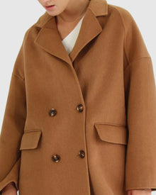 Women | Amnesia Wool Blend Oversized Coat | Camel