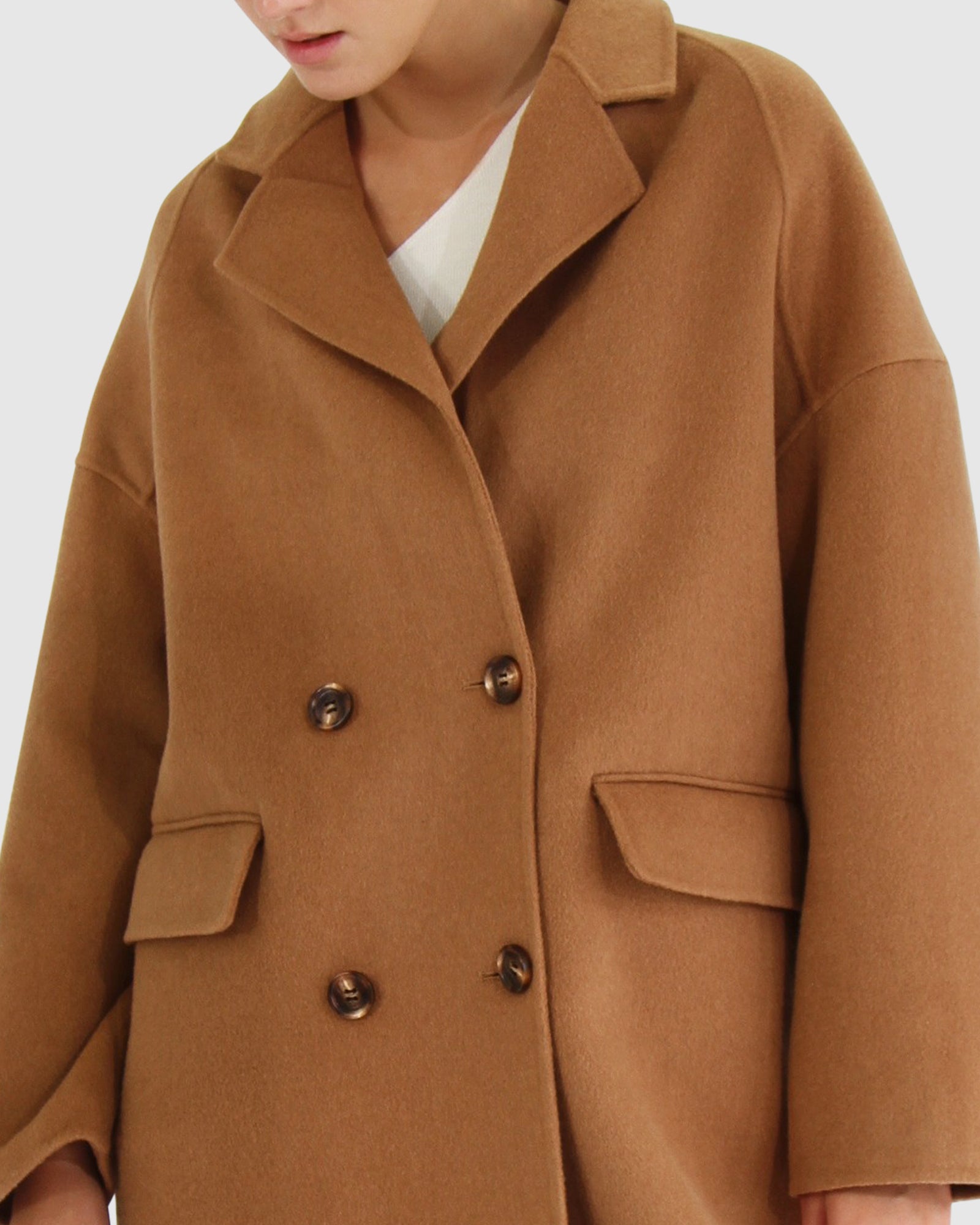 Women | Amnesia Wool Blend Oversized Coat | Camel