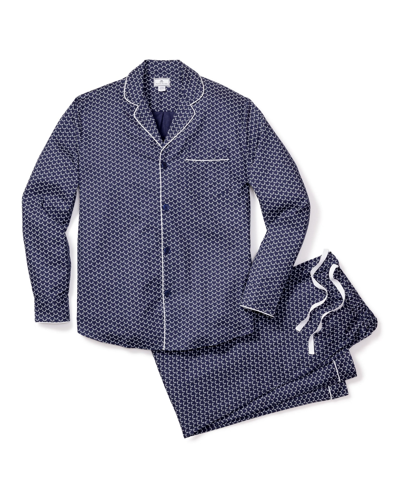 Mens | Twill Pajama Set | Nordic Antlers