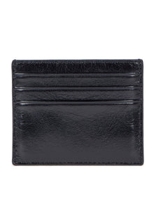 Leather Blazon Card Holder | Women | Black