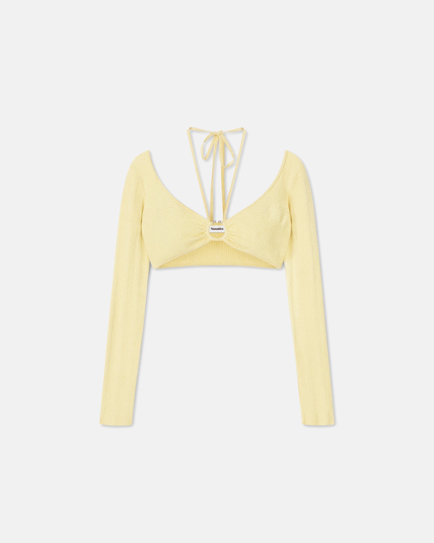 Womens | Amra Terry-Knit Top | Pale Yellow