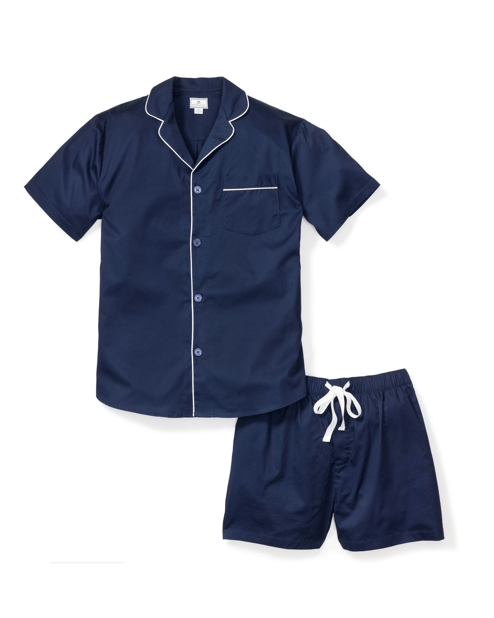 Mens | Twill Pajama Short Set | Navy