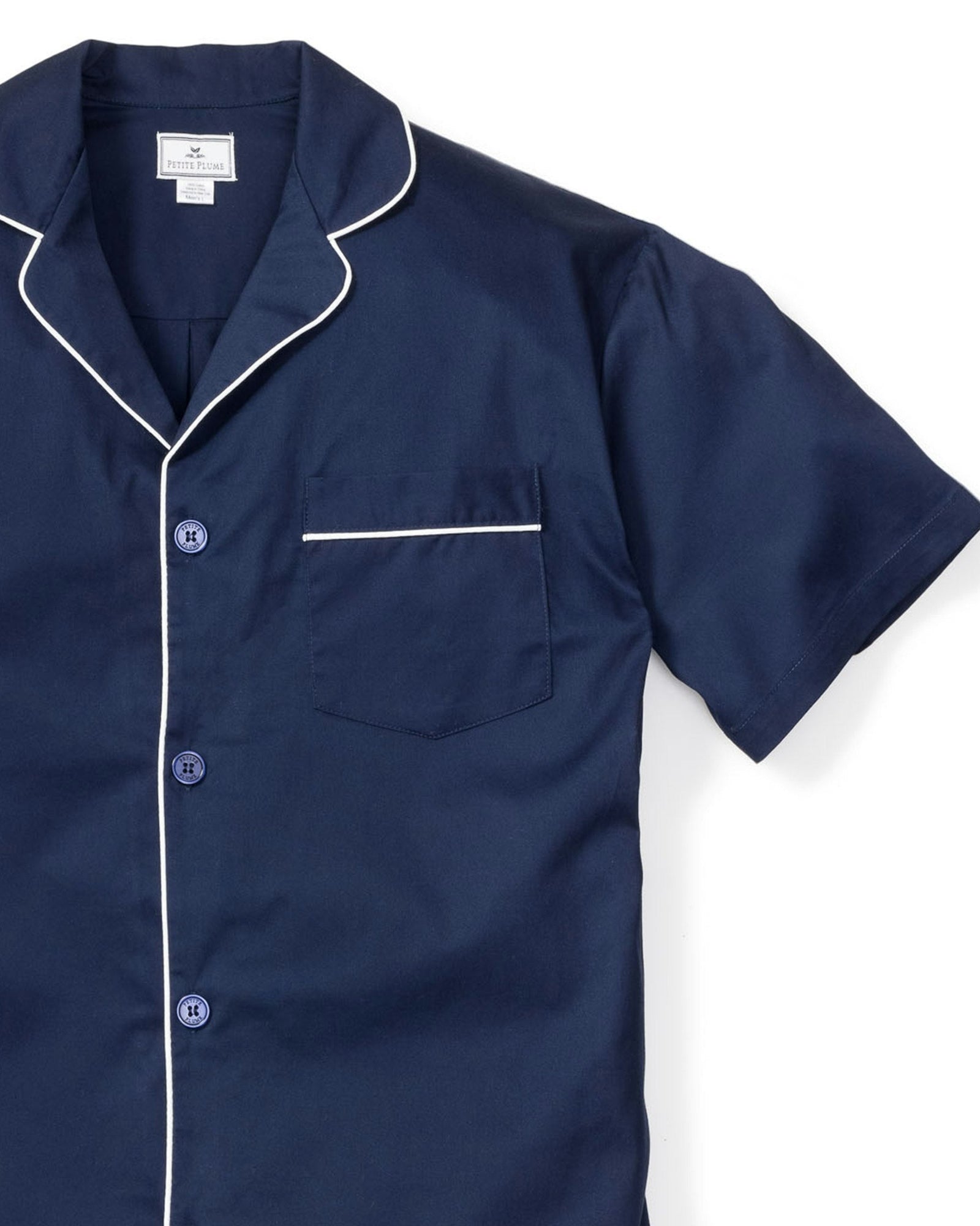 Mens | Twill Pajama Short Set | Navy