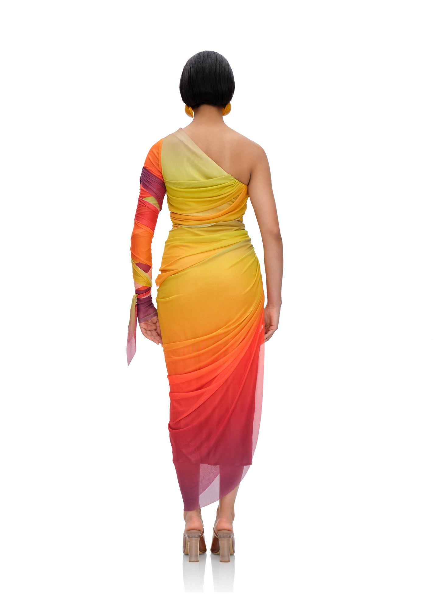 Turi Mesh Dress | Adwa Multi Print