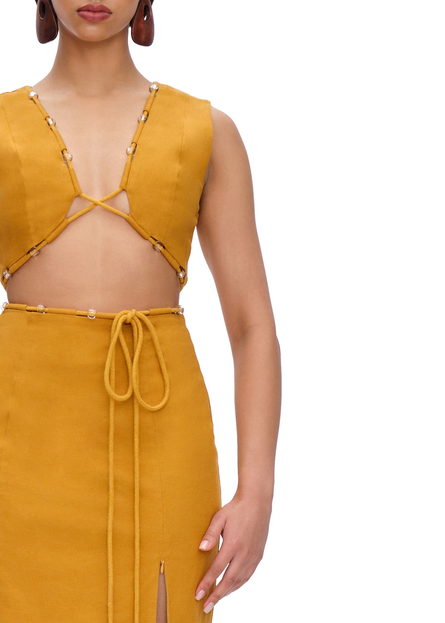 Vela Midi Dress | Mustard