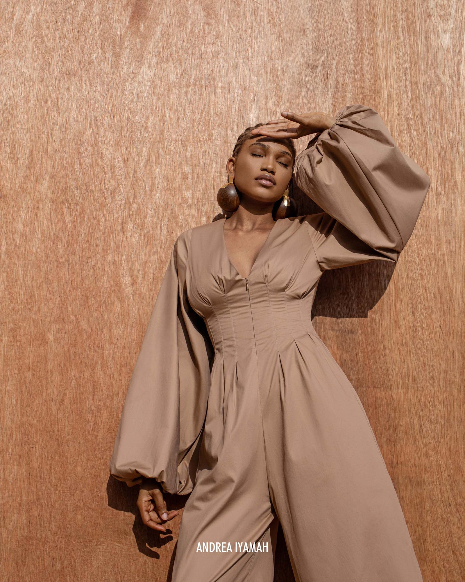 Nia Culotte Jumpsuit | Nude