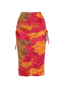 Taka Mesh Midi Skirt | Eros Print II